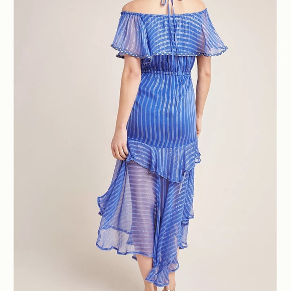 MISA Los Angeles 'Ambrosia' Dress in Blue Crepe M - Picture 2 of 8